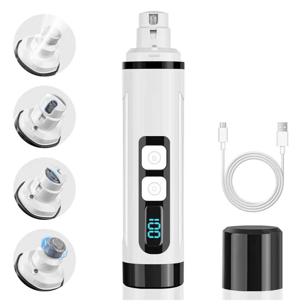 Pet Armour Dog Nail Grinder Quiet Electric LED 2 Speed Rechargeable Pet Grooming